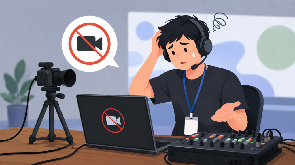 音が出ない。