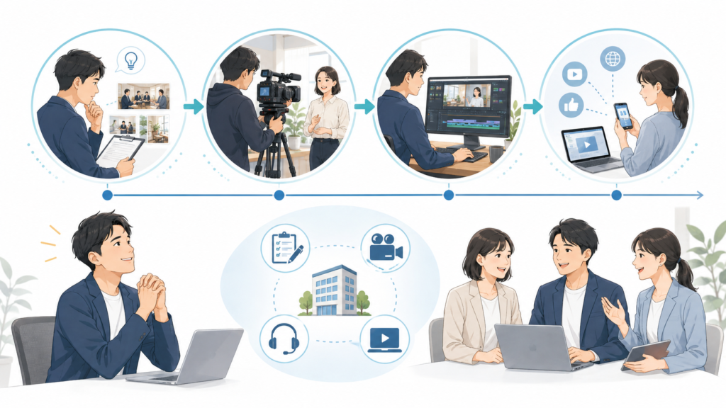 撮影から編集、公開までまとめて任せたい