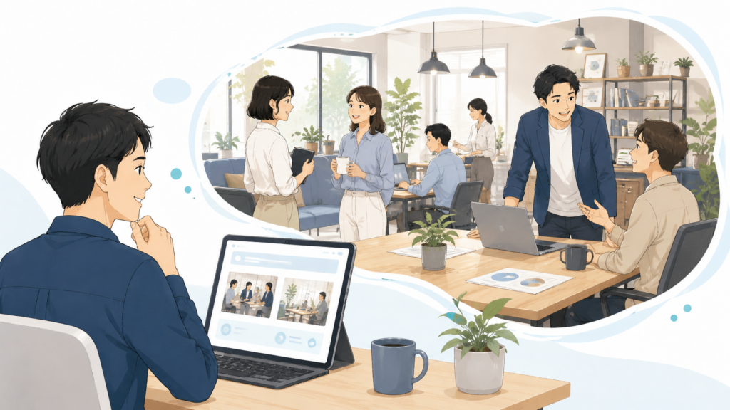 採用応募者に社内の雰囲気を伝えたい
