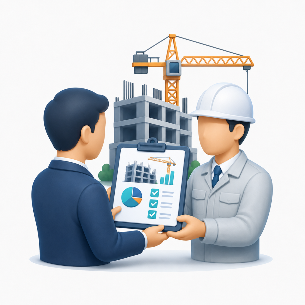 発注者への報告。